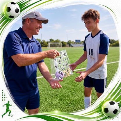 Pasimy 12 Pcs Soccer Gift Bags with Handles, Clear Soccer Plastic Treat Bag - style: Clear Soccer