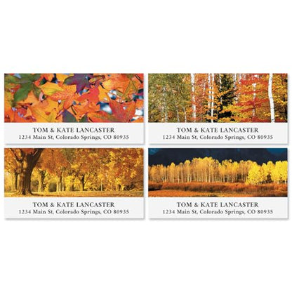 Autumn Colors Self-Adhesive, Flat-Sheet Deluxe Address Labels (24 Designs) Thanksgiving Fall - style: Autumn