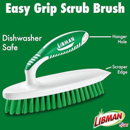 Libman Heavy Duty Scrub Brush Kit for Tub, Tile & Grout, 3 Brush Styles - style: Heavy Duty Scrub Brush Kit
