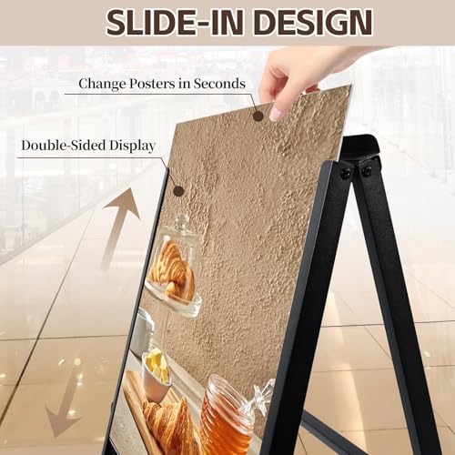 4 Pcs 24 x 36 Inch A Frame Sidewalk Signs, Double-Sided Sandwich Boards