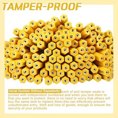 Nuogo 200 Pcs Yellow Steel Security Cable Seals - color: Yellow