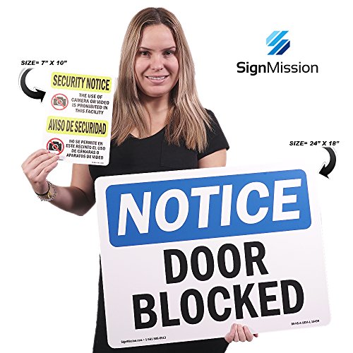 OSHA Notice Sign - Inadequate Emergency Lighting Flashlight | Rigid Plastic Sign | Protect Your Business, Work Site, Warehouse & Shop Area | Made in The USA - size: 14" X 10" Rigid Plastic
