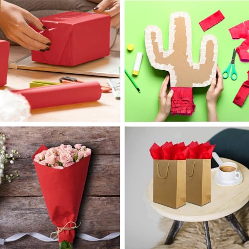 Jkopsnr 100 Sheets Red Tissue Paper 20x14 Inches - color: Red, size: 14x20