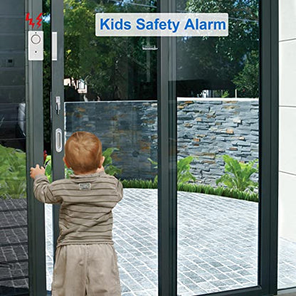 Door Window Alarms, 120DB Door Alarms for Kids Safety, Security Alarm with Chime for Store Pool, 4 Pack - style: 4 Pack