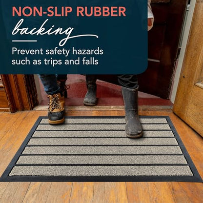 ubdyo Extra Durable Door Mat Outside Entrance (30" x 17", Bright Beige) - color: Bright Beige, size: 30" x 17" (Rectangular)