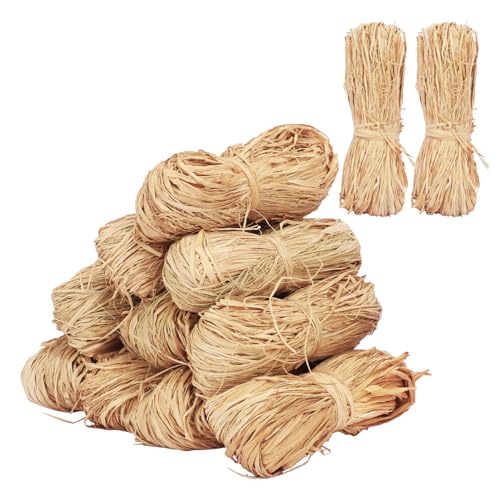 1500g All-Natural Raffia Ribbon, Raffia Straw for Gift Wrapping, Craft Projects, and Seasonal Decorations, Christmas, Birthday, by IHDYPPEW - size: 1500g
