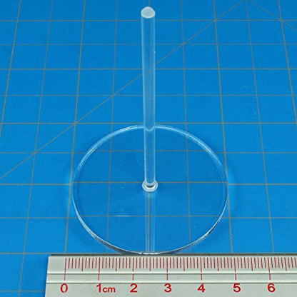 LITKO 50mm Round Flight Stands | Compatible with Warhammer 40K | Clear - size: 50mm