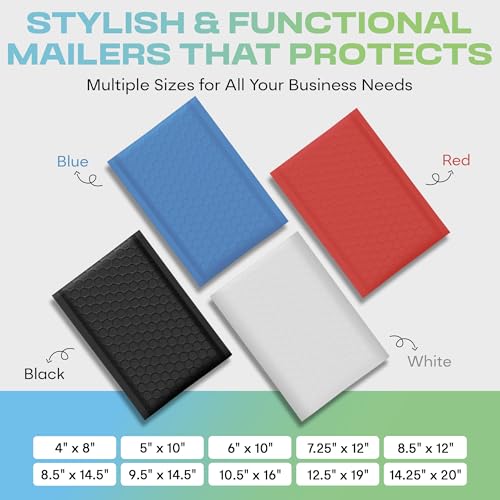 Arctic White Bubble Mailers 6x10 Poly Padded Envelopes #0, 250 Pack - color: Arctic White, size: 6"x10" / 250 Pack