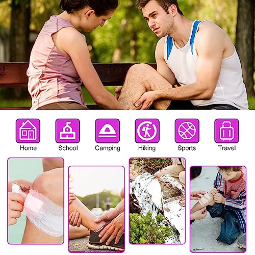 First Aid Kit 300PCS Car Home Camping Essentials Purple 1st Aid - style: 300Pcs-Purple