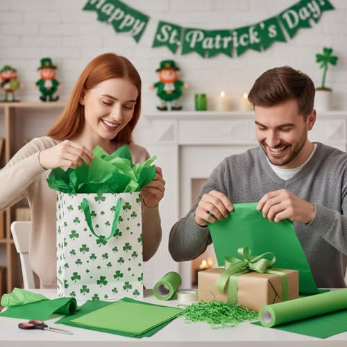500 Sheets Green Tissue Paper Bulk 15 x 20Inch for Christmas Football Party - color: Green, size: 15 x 20 Inch