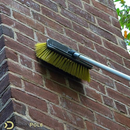 DOCA Scrub Brush 6-24 Ft with Long Handle Extension Pole - Outdoor Broom and Scrubbing Brush for House Floor, Deck, Patio, Car - Hard Brush - size: With Pole - 24 Ft, style: Hard Brush