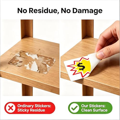Garage Sale Stickers 2x3&3x4in 240 Pcs Removable Adhesive Price Tag Labels - size: 2x3/3x4