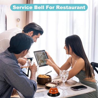 PATIKIL Desk Bell, 3.3" Service Call Bell Ringing, KISS, Orange - color: Orange(kiss)