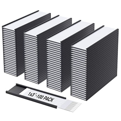 MaxGear 100 Pack C Channel Magnetic Label Holders, 1 x 3" - size: 1"x3", style: 100 Pack