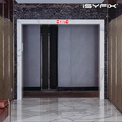 iSYFIX Exit Signs Stickers 12 Pack 12x4 Inch Right & Left Arrow - color: Sticker Right&Left, size: 12 Pk 12x4