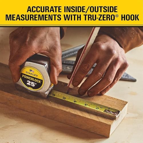 STANLEY PowerLock Tape Measure, 35-Foot (33-835) - size: 10.7 m