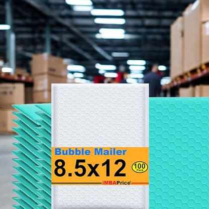 iMBAPrice 100#2 (8.5" x 12") Pure White Color SELF Seal Poly Bubble MAILERS Padded Shipping ENVELOPES (Total 100 Bags) - color: White Poly Bubble, size: 8.5"x12" Poly (100 Envelopes) Value Pack