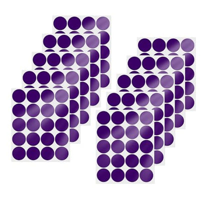 Purple Round Stickers 2 Inch Waterproof Vinyl Coding Labels 200 PCS - color: Purple