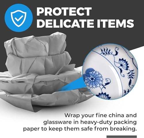 Packing Paper for Moving 50 Sheets Newsprint Paper for Packing Wrapping, Wrapping Paper for Packaging Fragile Glass Chinas, Must Have Packing Supplies for Moving Boxes (12 * 24in) - size: 50 Pack