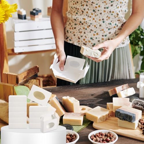 PATIKIL 3"x3"x1.5" Paper Soap Box, 20 Pack Homemade Soap Boxes Square Presents Packaging Boxes for Birthday Christmas DIY Craft, Black - color: Black