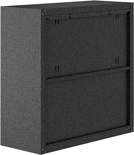 Manhattan Comfort Fortress Floating Storage Cabinet, Modern Stainless-Steel Garage Cabinet, Grey - color: Grey, style: Floating Cabinet