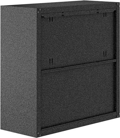 Manhattan Comfort Fortress Floating Storage Cabinet, Modern Stainless-Steel Garage Cabinet, Grey - color: Grey, style: Floating Cabinet