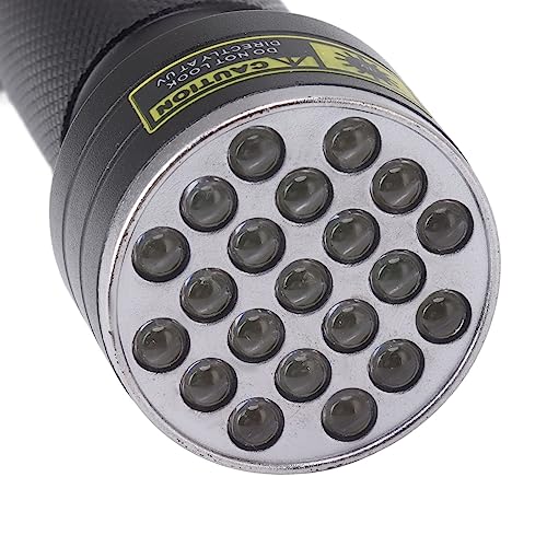21LED Blacklight Flashlight, 395nm Wavelength Portable Pet Urine Detector for Scorpion Fluorescent Detection, with Detachable Lanyard for Carpet Furniture