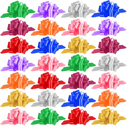 Chunyin 72 Pcs 5 Inch Pull Bows for Gift Wrapping Gift Bows, multi Color - color: Multi Color