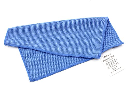 Mcsher Microfiber Cleaning Cloths - 6 Pcak, Blue, 6"x 7" Inch