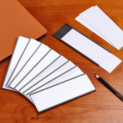 Magnetic Label Holders with Magnets, Data Card Holders with Clear Plastic Protectors, Set of 30 (0.8 x 3 Inch) - size: 0.8 x 3 Inch
