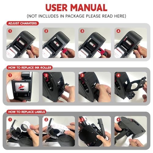 2 Pack 8 Digits Price Gun MX-5500 Pricing Gun with 10,000pcs Labels - style: 2 Pack Price Guns + 10,000Pcs Labels