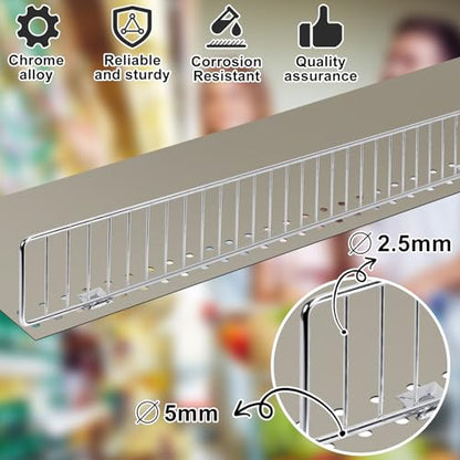 Yaocom 20 Pcs Gondola Shelf Fence 48x3'' Retail Front Wire Guard, Metal - color: Grey, size: 48" x 3"