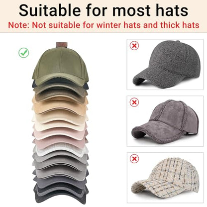Mkono Hat Organizer, Wood Hat Rack for Wall Storage Holder 15 Baseball Caps - size: Medium