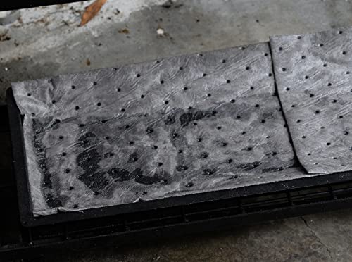 Oil-Dri L90902 15" W x 19" L Universal Heavy Weight Bonded Perforated Pads (100 Mats/Box) - size: 100 Pads/Box, style: Heavy Weight