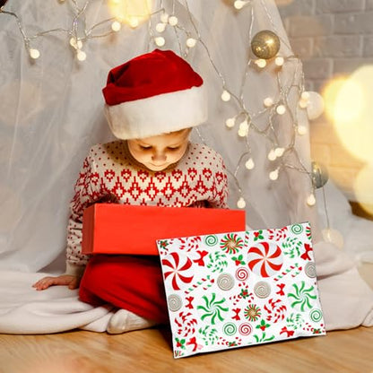 JarThenaAMCS 100Pcs 10 x 13in Christmas Poly Mailers Red Green Xmas Candy Cane Packing Bag with Self-Sealing Gift Wrap Envelope for Small Business Boutique Clothing - style: Christmas Candy