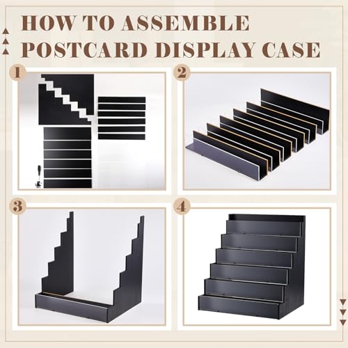 Yuntau 6 Tier Greeting Card Display Stand, Black - color: Black, size: 6 Tier