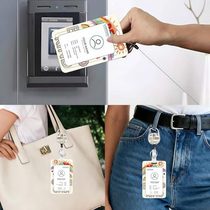 Vertical ID Badge Holder with Detachable Lanyard - Be Kind - color: Be Kind