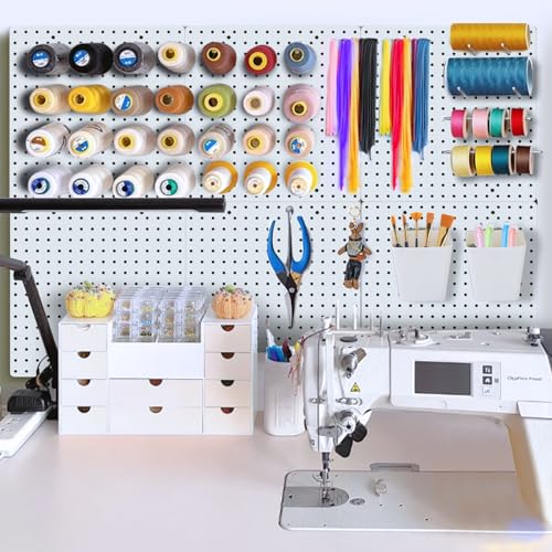 FZK Modular Plastic Peg Board Wall Organizer Kit, 16x16, White - color: 16inch-Pegboard Kit-White