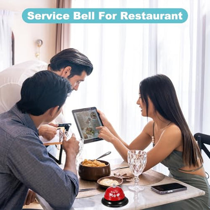 PATIKIL Desk Bell, 3.3" Service Call Bell Ringing, ME, Bright Red - color: Bright Red(me)