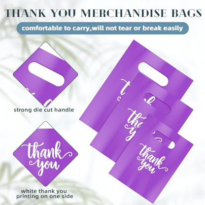 Eersida 200 Pcs Thank You Bags for Small Business, Purple - color: Purple