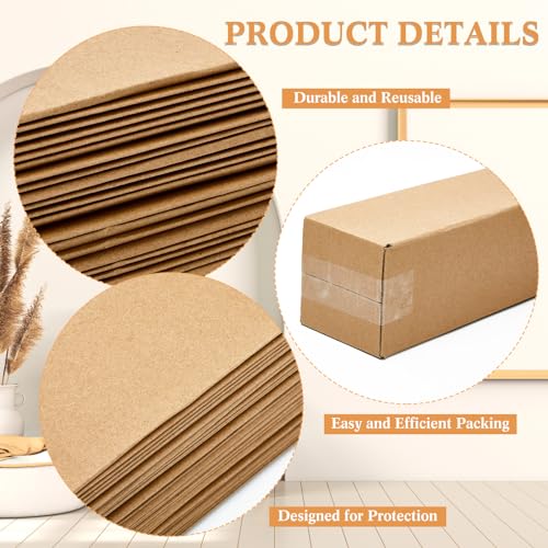 Qilery 10 Pcs 6 x 6 x 48 Inch Golf Club Shipping Boxes 6L x 6W x 48H Tall Corrugated Boxes Cardboard Long Golf Storage Box for Shipping, Packaging, Moving, Mailing, Home or Business - size: 6 x 6 x 48 in