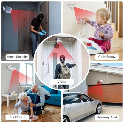 Wireless Driveway Alarm - Motion Sensor Door Chime Motion Detector