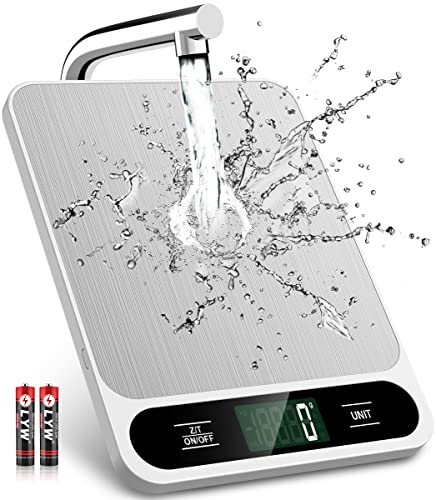 Mik-Nana Food Scale White, 22lb/10kg Digital Kitchen Scale Grams and Ounces - color: White