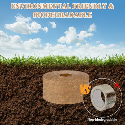 Water-Activated Kraft Paper Reinforced Tape, 1-Pack, 2.75 inches x 380 feet, for Heavy-Duty Secure Packaging and Shipping, Environmentally Friendly and Biodegradable