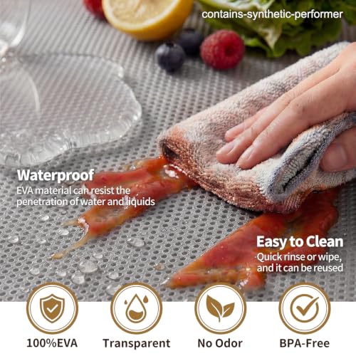 PABUSIOR Cabinet Shelf Liners Clear: Non-Slip Drawer Liner 14" W x 120" L - size: 14"W x 120"L