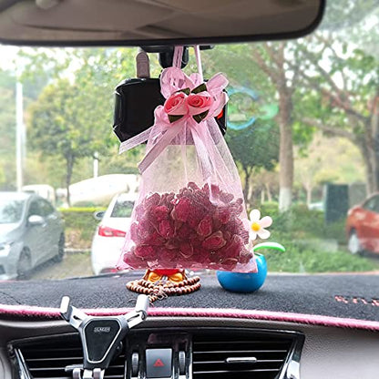 SumDirect Rose Organza Gift Bags - 50Pcs 4x6 inch Pink Wedding Favor Gift Bags, Jewelry Pouches with Drawstring for Party Wedding Christmas Valentine - color: Pink