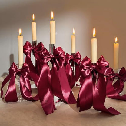 Mauproy Dark Red Satin Ribbon, 1-1/2 Inch, 50 Yards - color: Dark Red