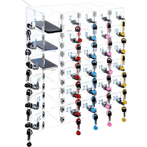 30 Slots Cell Phone Locker Box for Classroom Office Gym Factory - style: 30 Doors