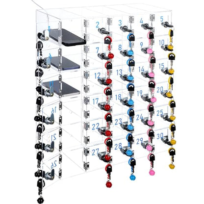 30 Slots Cell Phone Locker Box for Classroom Office Gym Factory - style: 30 Doors