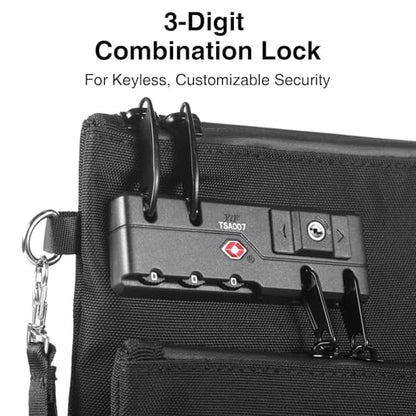 KOSMCCO Lockable Money Bag, Black, 11x8.6 Inch - color: Black